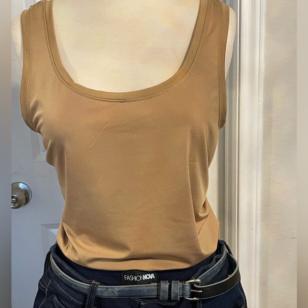 Ashley Stewart Tan Women's Basic Cami Top size 14/16